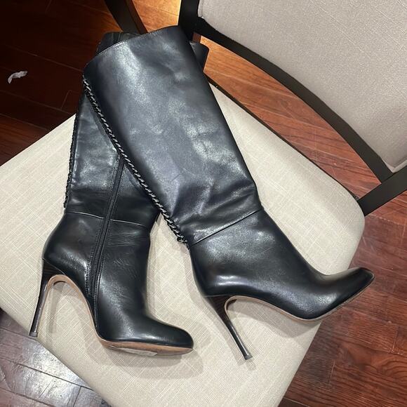 Coach Nickie Boots Black Size 7B Soft Shine Calf - Picture 1 of 15
